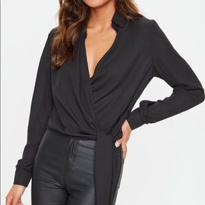 Wrap Over Tie Side Blouse | US 8